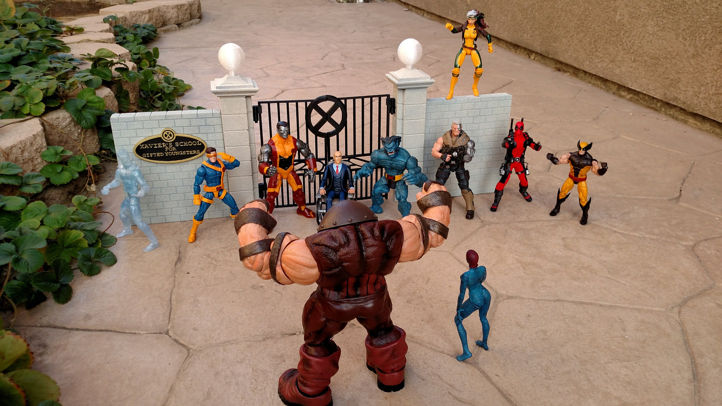 Custom Legends 1:12 Scale X-Mansion Gates Diorama